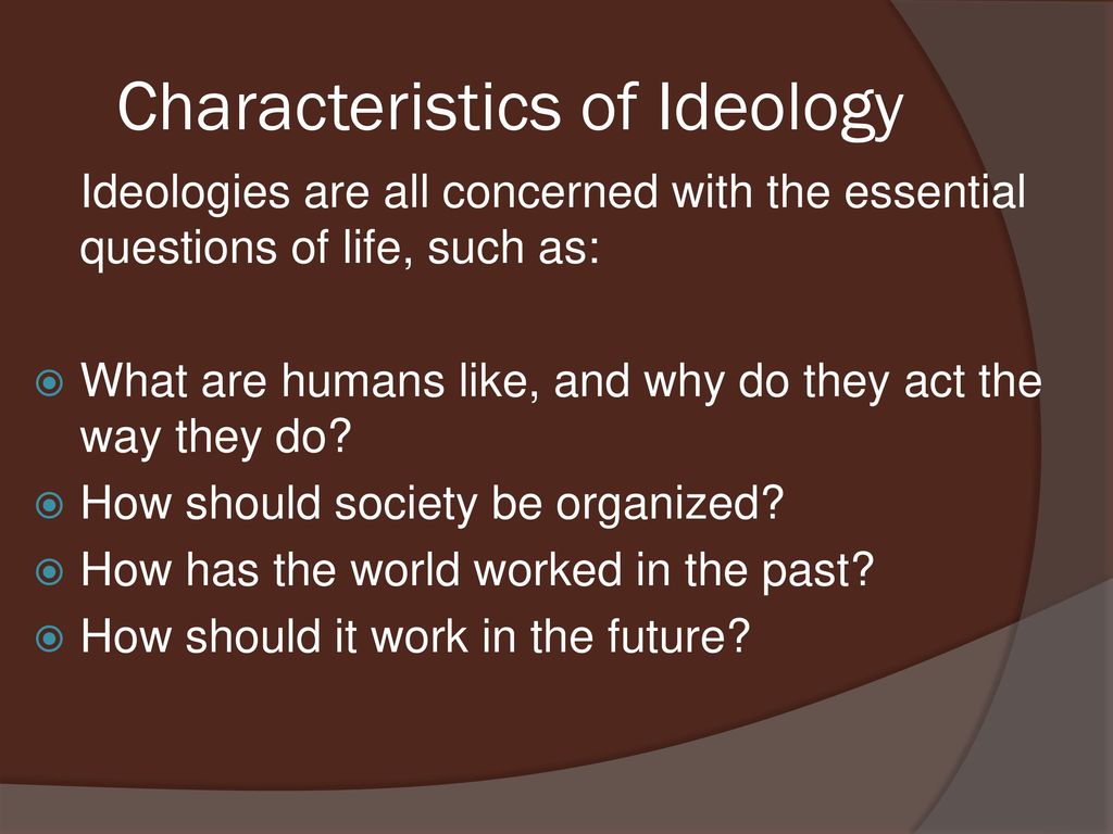 Characteristics of Ideology 1